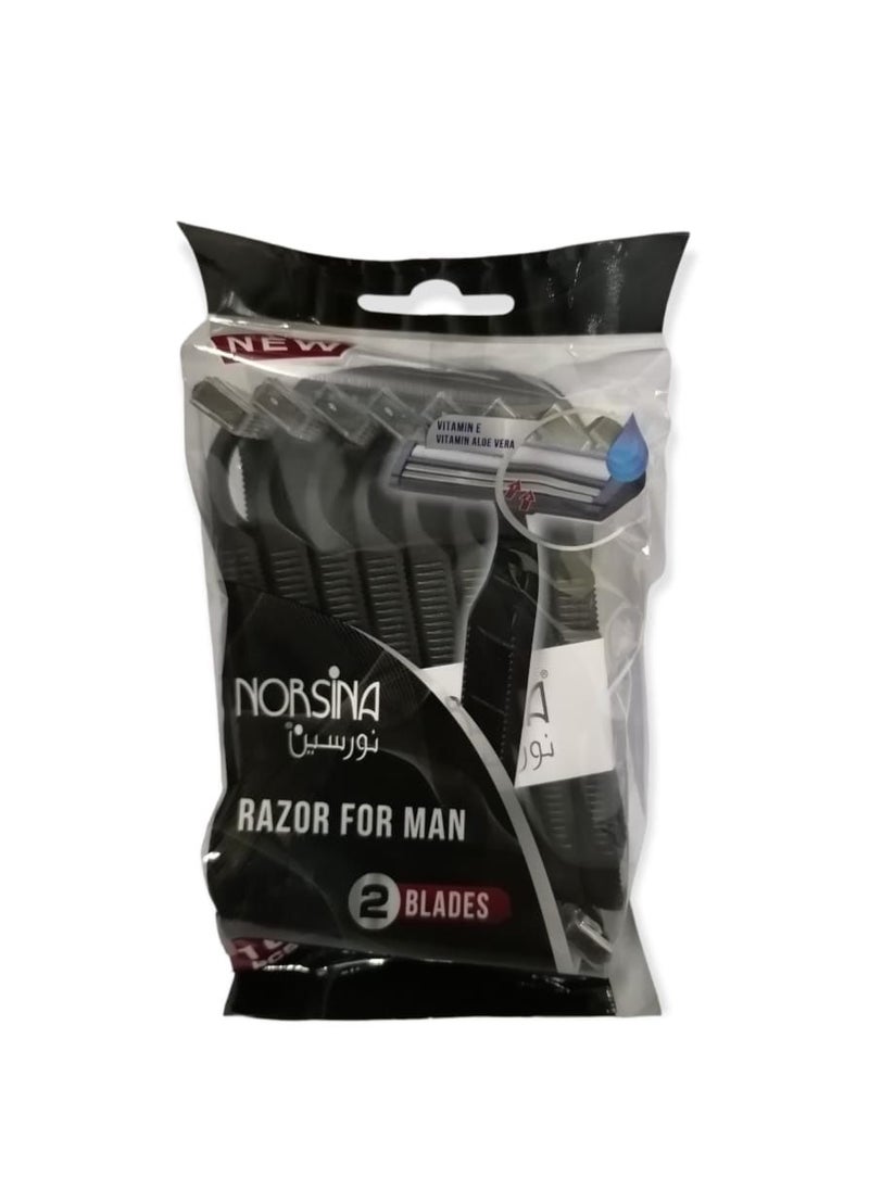 Norsina Norsina 16-Piece Disposable Duo Razor Blade Set Black  - Image 1