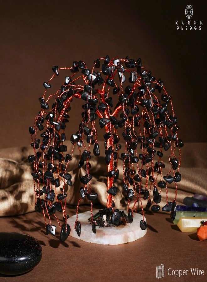 KARMAPLEDGE Black Obsidian Crystal Tree of Life Chakra Healing, Home and Office Desk Decor, Feng Shui Bonsai Trees for Postive Energy, Money, Good Luck, Christmas Decor, Spiritual Birthday Gifts for Women, Mom - Image 5