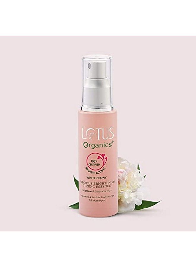 Lotus Organics+ Precious Brightening Toning Essence ; 100% Organic White Peony ; Sulphate & Paraben Free Face Toner ; All Skin Types ; 50Ml  - Image 2
