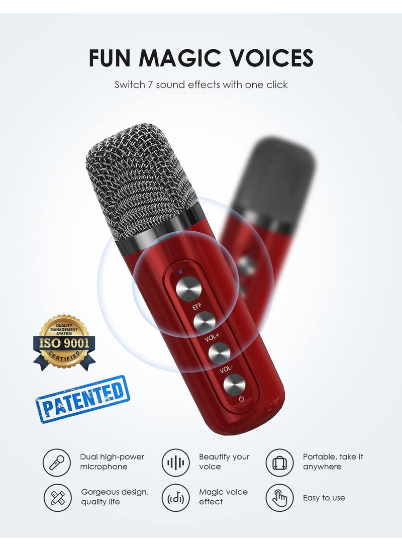SU.YOSD Karaoke Machine with 2 Wireless Microphone, Portable Bluetooth Speaker, 7 Modes Sound Changing Function, 5 Hours of Playtime Bluetooth, Pro Sound Big Audio and Rich Bass  - Image 2