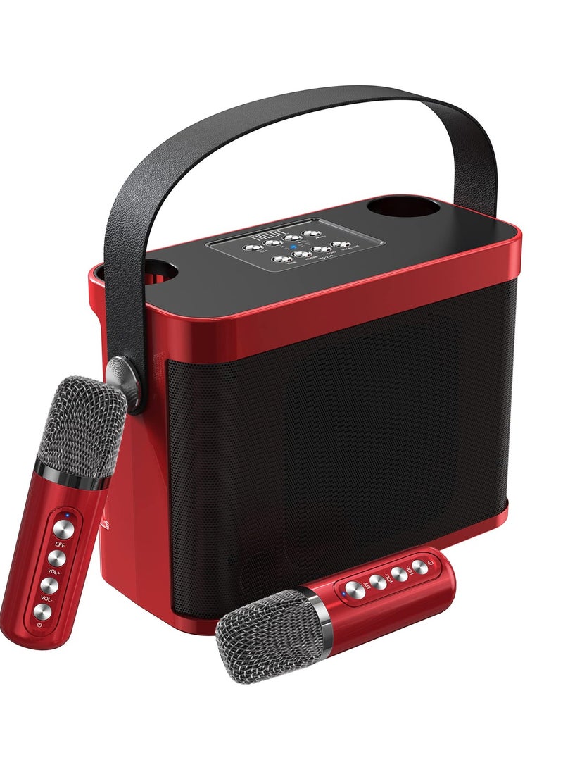 SU.YOSD Karaoke Machine with 2 Wireless Microphone, Portable Bluetooth Speaker, 7 Modes Sound Changing Function, 5 Hours of Playtime Bluetooth, Pro Sound Big Audio and Rich Bass  - Image 1
