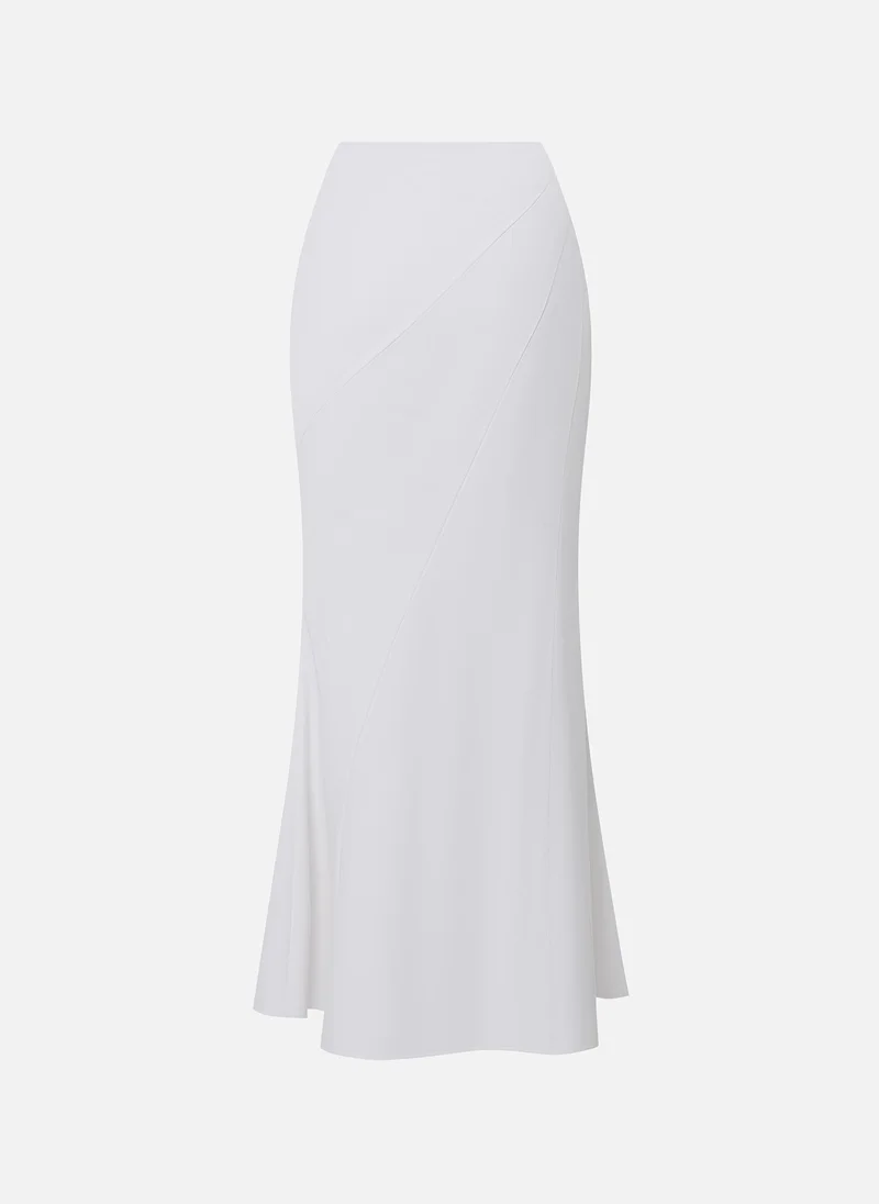 Lichi Flared maxi skirt with diagonal seams