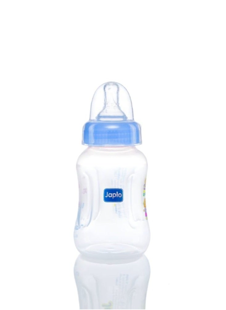 Japlo Easy mix & grip  baby feeding Bottle with Anti-colic nipple & Lukewarm water mixer size 140 ml (assorted)  - Image 1