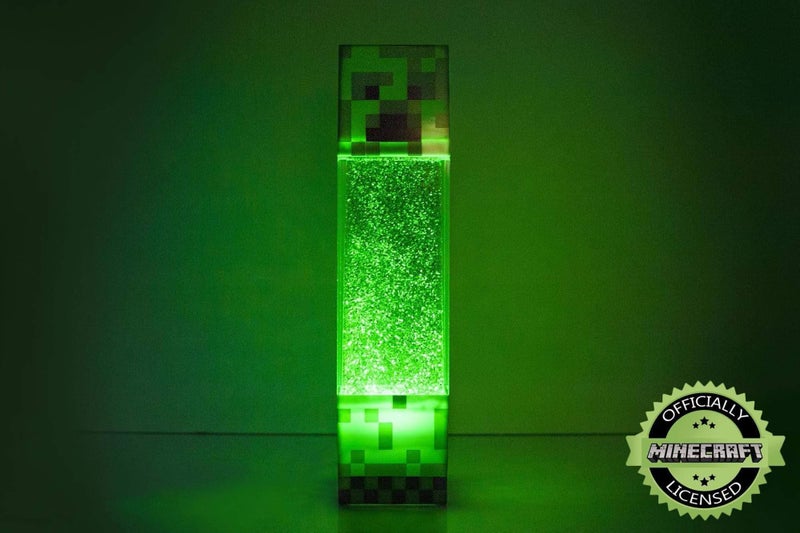 Minecraft Creeper Glitter Motion Light | 12-Inch Fun Mood Light LED Lamp - Image 3