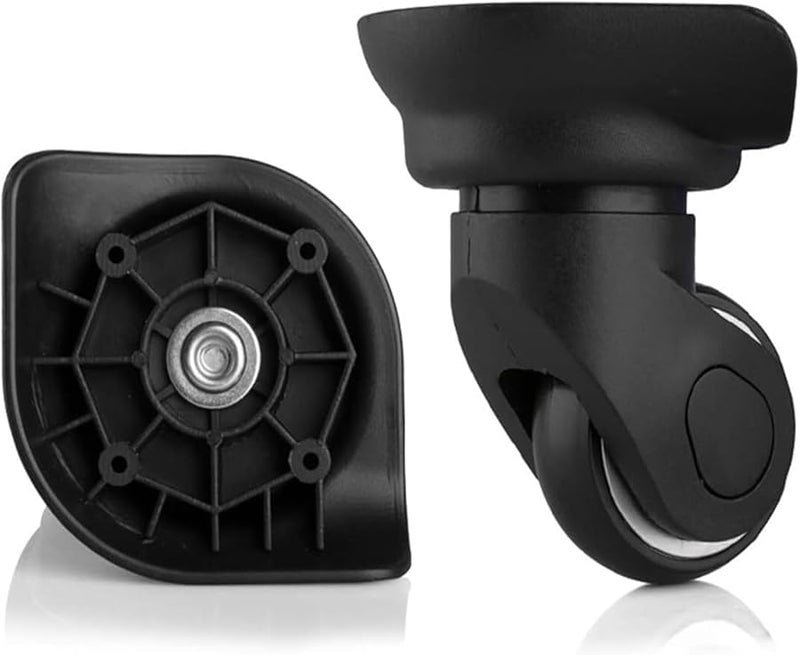 عجلات الأمتعة السوداء الاستبدالية 360 درجة قابلة للدوران صامتة قطع غيار إصلاح العجلة الدوارة - Image 1