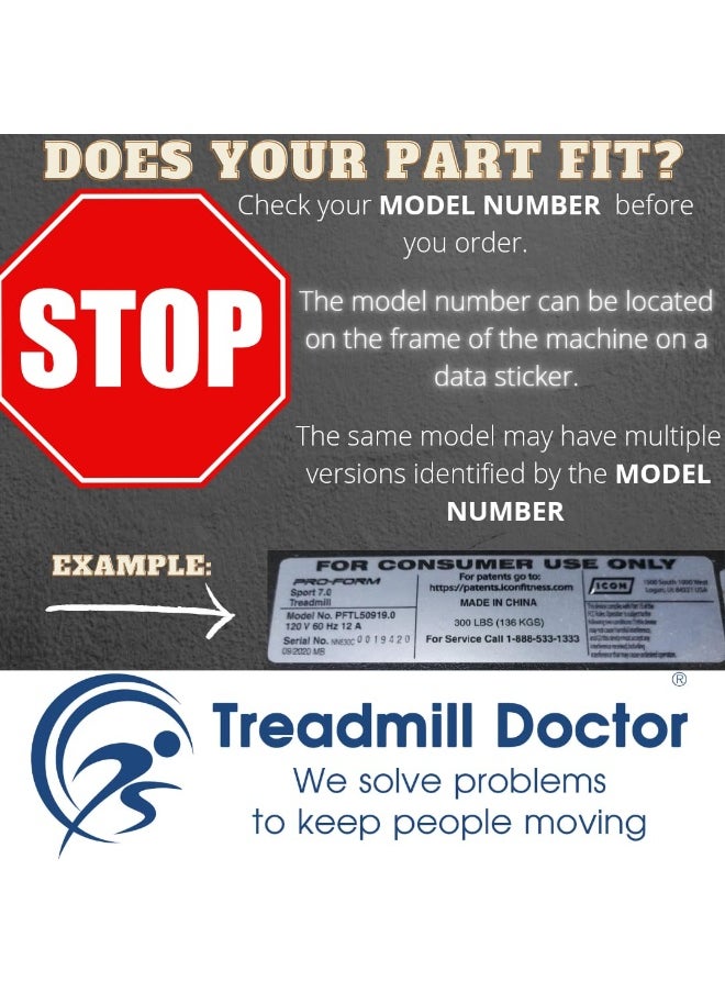 Treadmill Doctor Treadmill Doctor Drive Belt for NORDICTRACK Nordic Track VIEWPOINT 3000  - Image 4