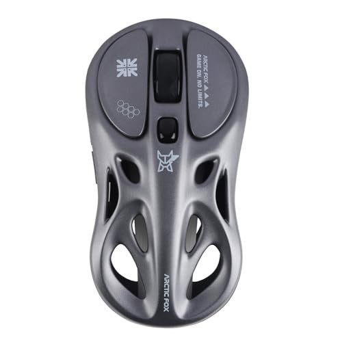 ARCTIC FOX فأر ألعاب لاسلكي Arctic Fox Alien-X، ثلاثي الوضع (2.4G/بلوتوث/سلكي)، 4800 DPI، 1000Hz، تصميم مريح مجوف مع إضاءة RGB قابلة لإعادة الشحن عبر Type-C للماك/اللابتوب/الآيباد/المكتب (رمادي بارد) - Image 1