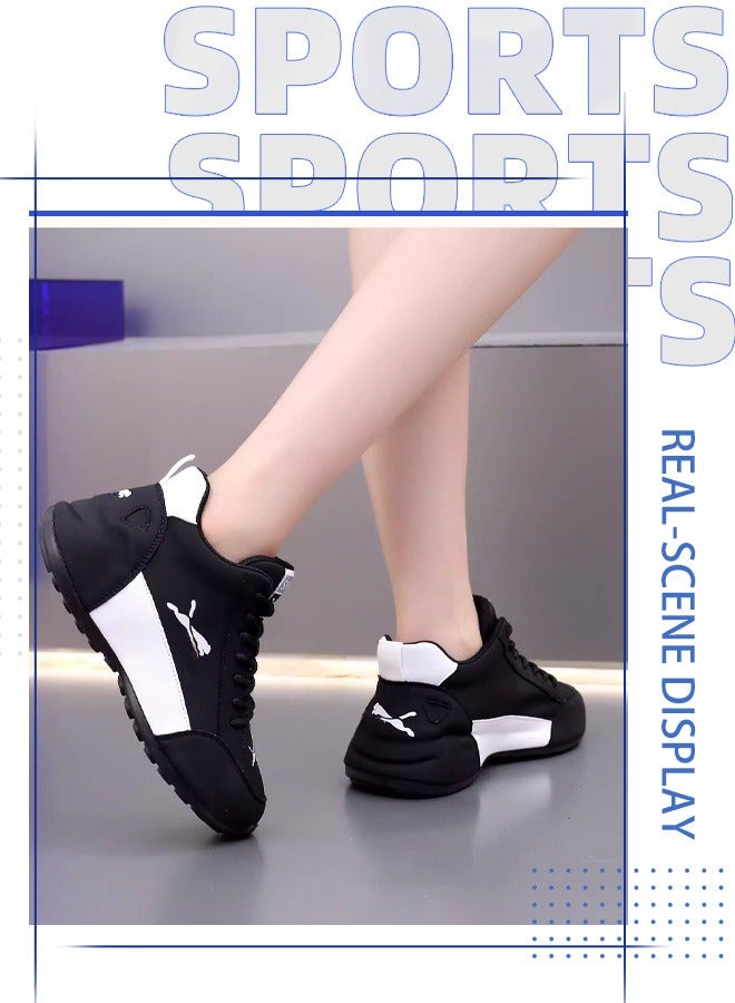Breathable and lightweight genuine leather trendy shoes: Korean-style fashionable versatile sports casual sneakers for men and women, perfect for all occasions  - Image 3