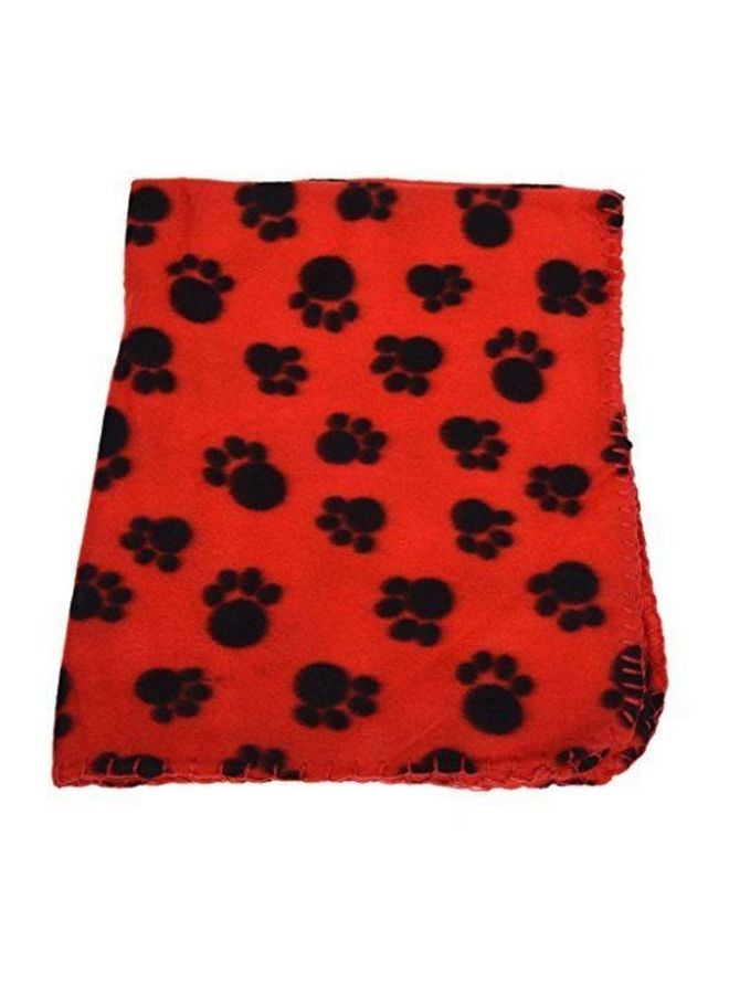 Printed Soft Bed Cover For Dog And Cat Red/Black 70x0.5x100cm - Image 3