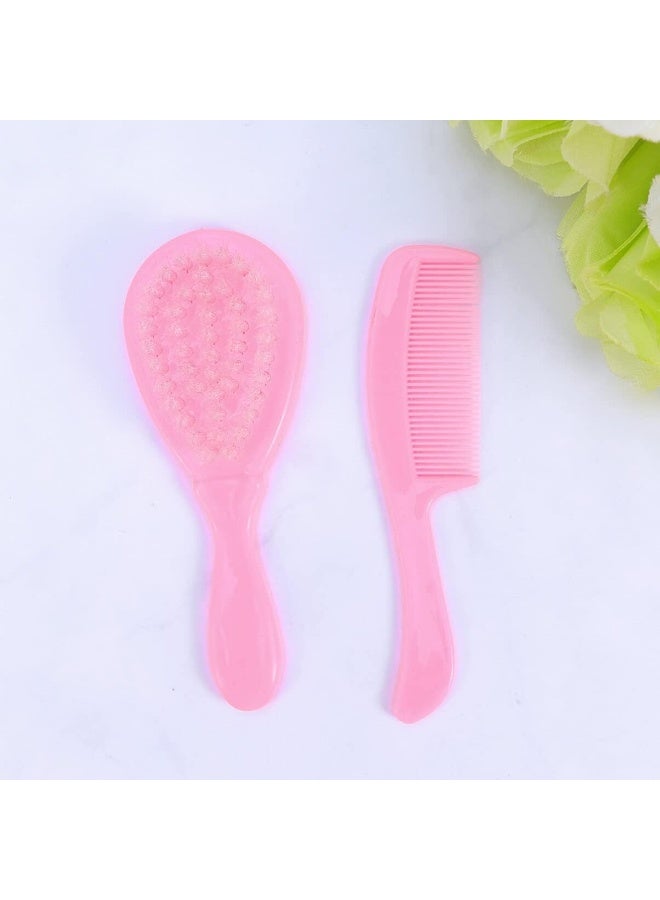 HEALLILY (Pink) - Baby Hair Brush and Comb Set for Newborn Scalp Grooming Product for Infant Toddler Kids - Image 5