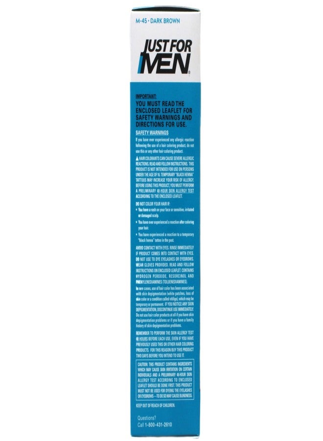 Just For Men Mustache & Beard Brush-In Color Gel M-45 Dark Brown 1 Kit - Image 3