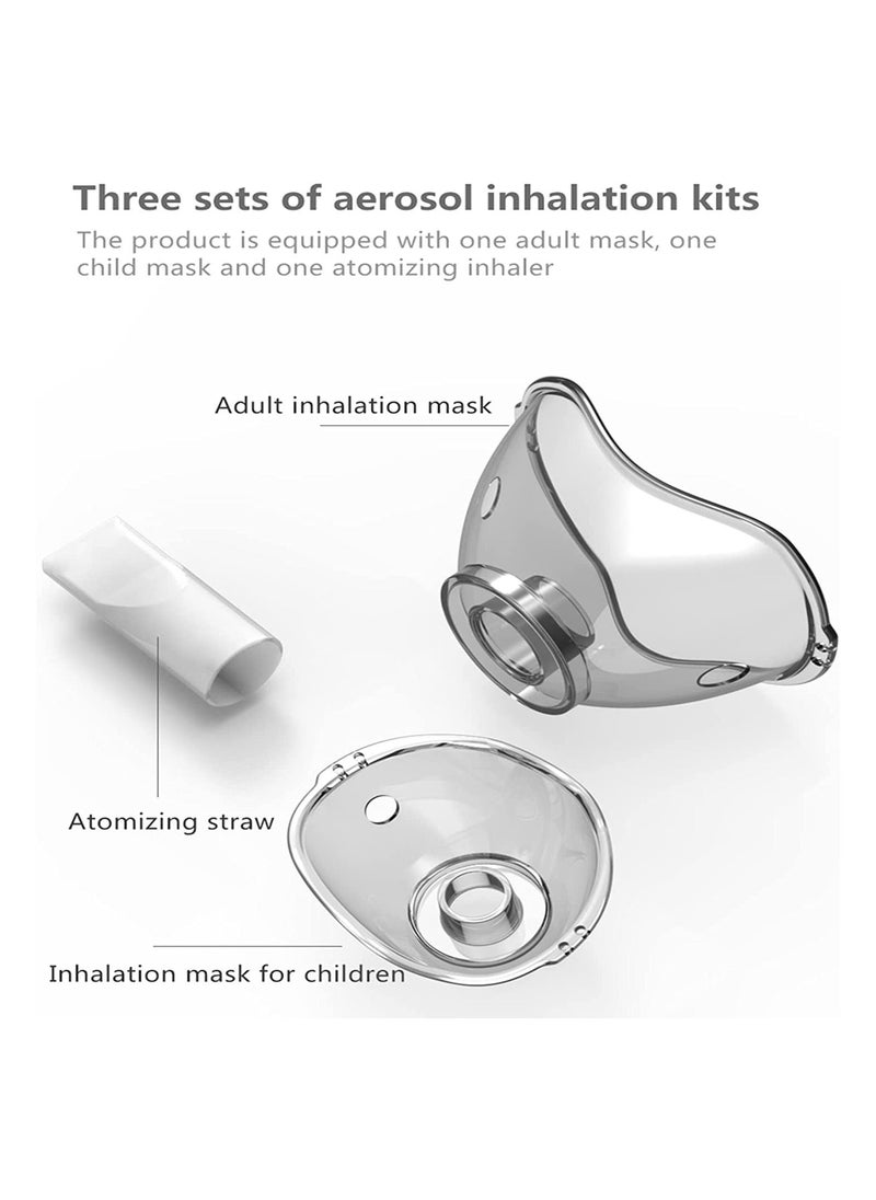 Generic - Automatic Medical Steam Inhaler, Portable Nebulizer Machine, Ultrasonic Mesh Nebulizer to Relieve Allergies, Asthma and Breathing Problems for Adults and Children, with USB Connection and Two Masks - Image 1