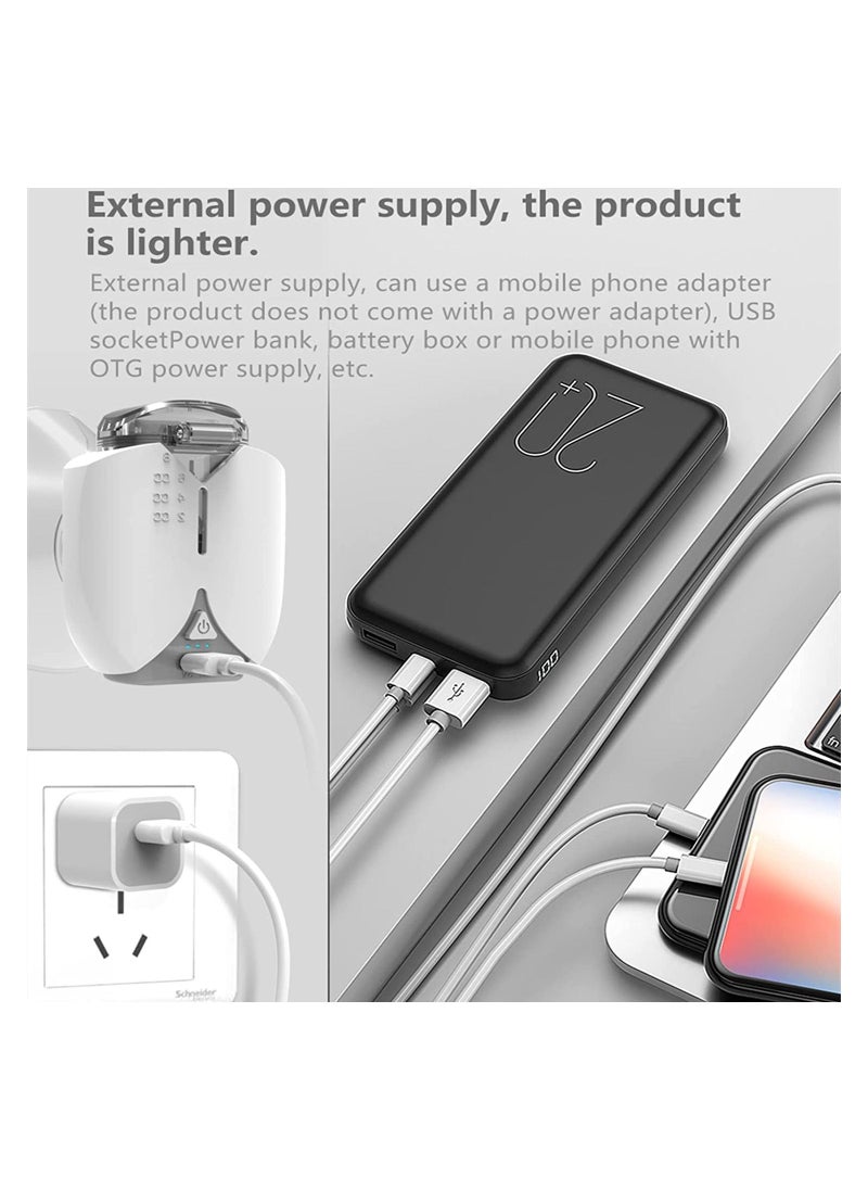 Generic - Automatic Medical Steam Inhaler, Portable Nebulizer Machine, Ultrasonic Mesh Nebulizer to Relieve Allergies, Asthma and Breathing Problems for Adults and Children, with USB Connection and Two Masks - Image 1