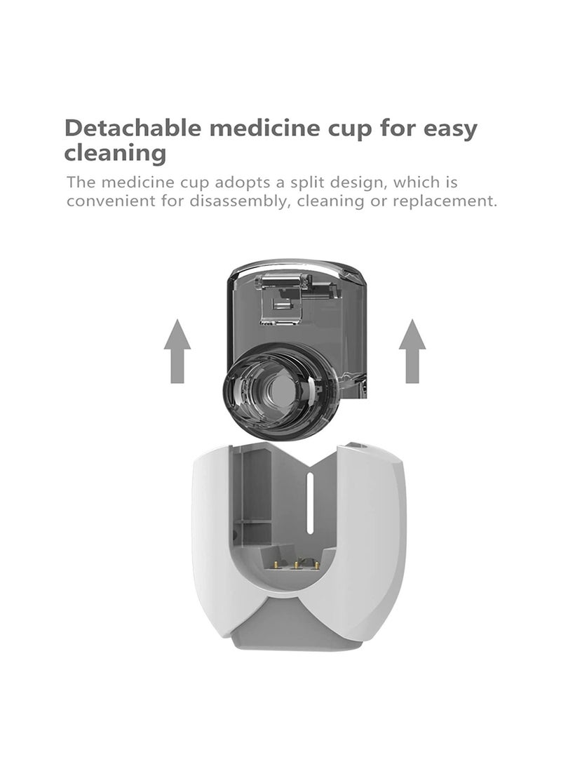 Generic - Automatic Medical Steam Inhaler, Portable Nebulizer Machine, Ultrasonic Mesh Nebulizer to Relieve Allergies, Asthma and Breathing Problems for Adults and Children, with USB Connection and Two Masks - Image 1