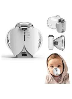 Automatic Medical Steam Inhaler, Portable Nebulizer Machine, Ultrasonic Mesh Nebulizer to Relieve Allergies, Asthma and Breathing Problems for Adults and Children, with USB Connection and Two Masks