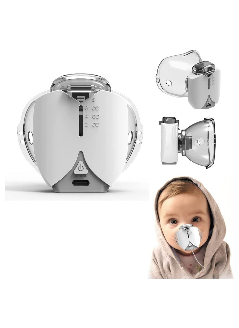 Generic - Automatic Medical Steam Inhaler, Portable Nebulizer Machine, Ultrasonic Mesh Nebulizer to Relieve Allergies, Asthma and Breathing Problems for Adults and Children, with USB Connection and Two Masks - Image 1