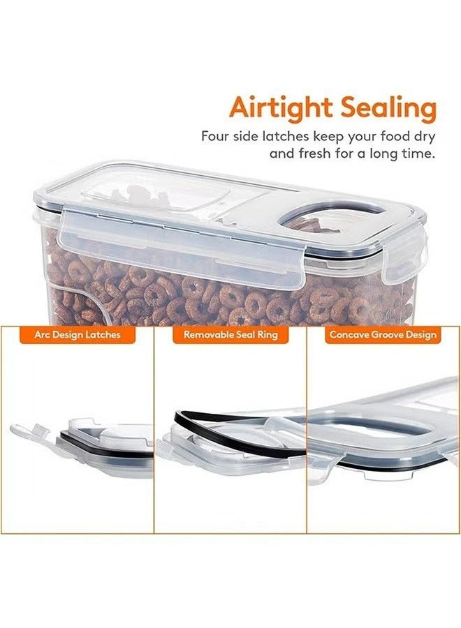RollsTimi  4-Piece Rice And Grain Storage Box,Airtight Food Storage Tank,Clear - Image 4