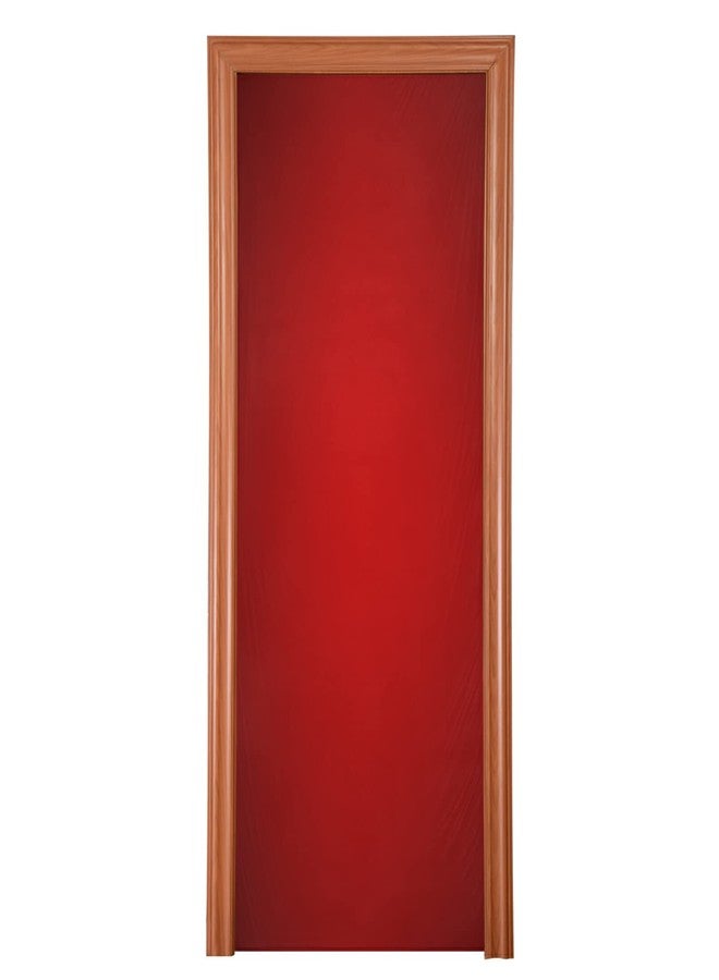 WELLDAY Red Solid Color Door Cover Christmas Front Door Cover Winter Holiday Front Door Banner Porch Sign for Home Party Decor Indoor Outdoor Decorations 35 x 79 Inch - Image 1