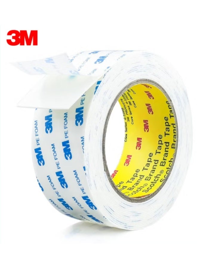 3M Double Sided Tape 5cm x 3M Heavy Duty Mounting Tape, Strong Adhesive PE Foam Tape, Waterproof Removable Wall Tape for Picture Hanging, Photo Frames, Posters, Mirrors, Home Decor - Image 1