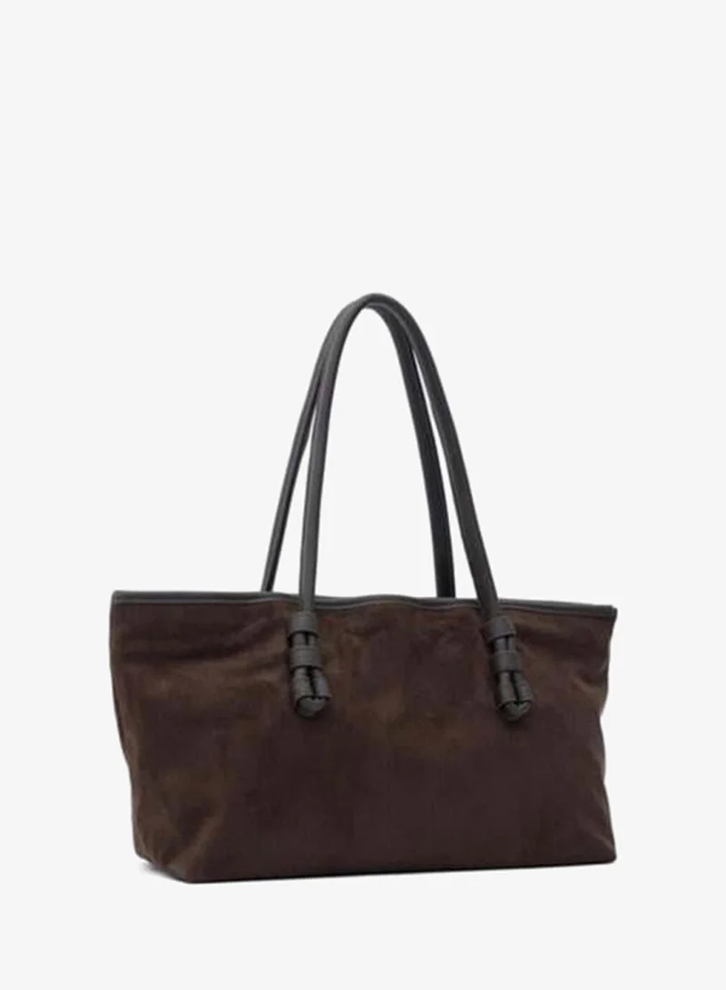 Shule Bags  Campana Suede Shoulder Bag – Coffee. for Women | Best Price UAE