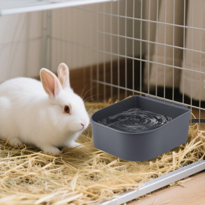 NAMSAN Small Heated Pet Bowl for Cats Rabbits, Outdoor and Indoor, 1 L Heated Water Bowl for Chicken Birds Ice Free, Thermal-Bowl for Dog Cage, Hanging Kennel Dish, Self-Assembly - Image 3