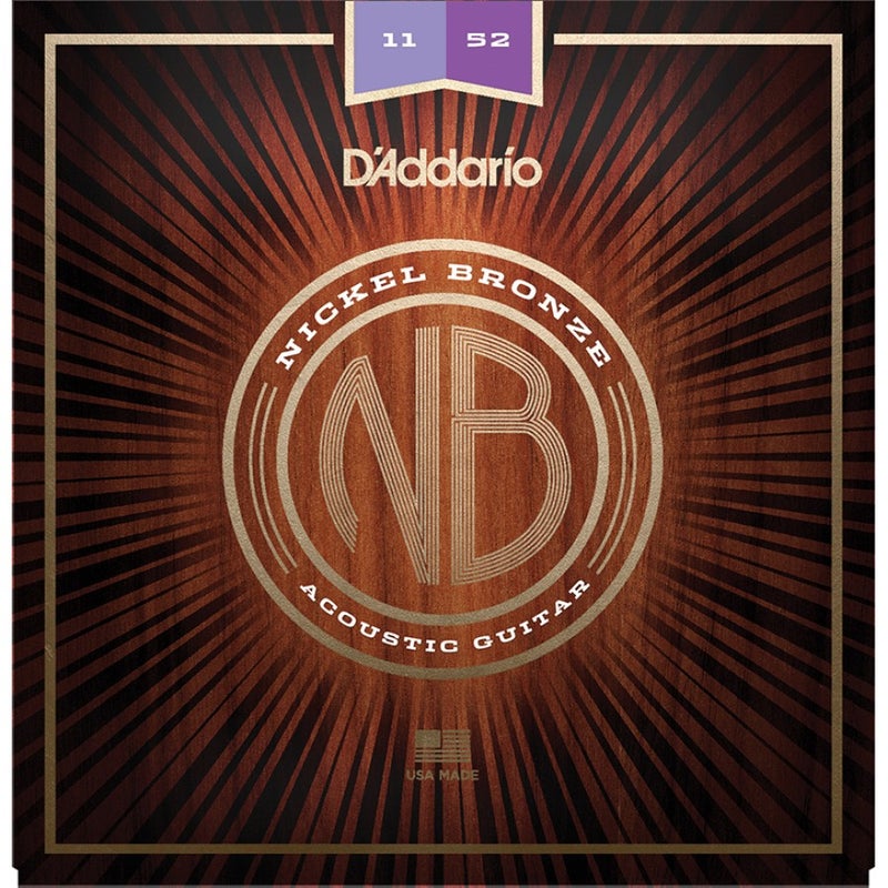 Daddario NB1152 Nickel Bronze Acoustic Guitar Strings Light - 11-52 - Image 1