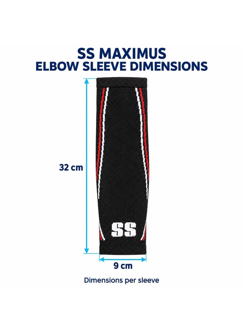 SS Elbow Sleeve Maximus - 4-Way Stretch Cricket Compression Sleeve, Pair (2 Pieces) - Image 3