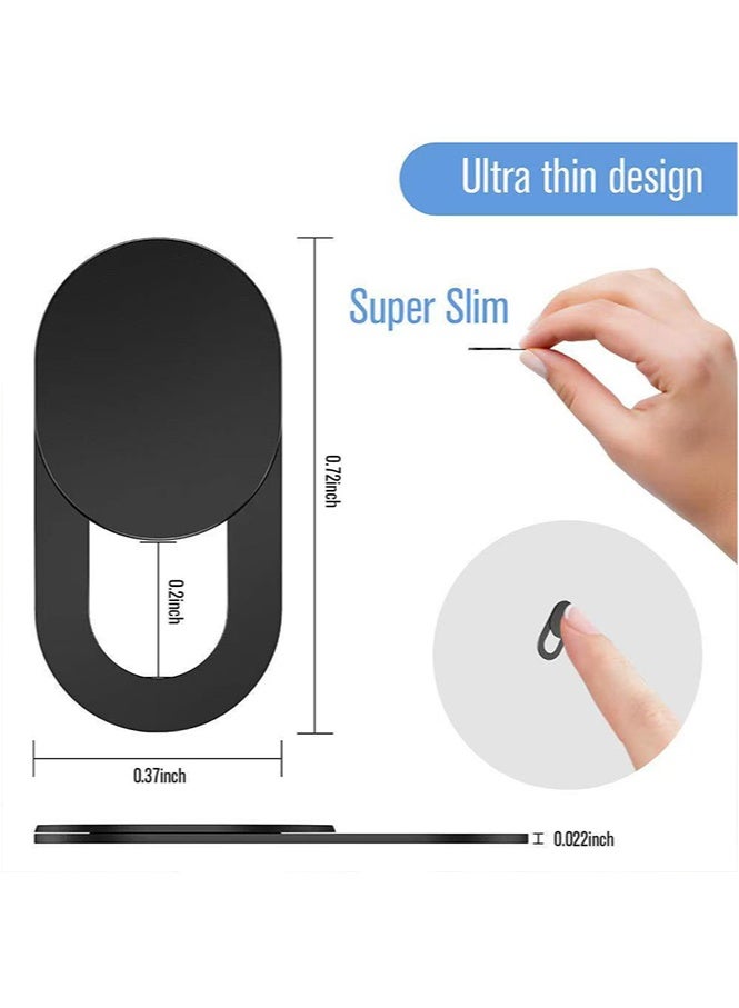 إتش إل تيك سداسية  غطاء كاميرا لمنع للتجسس مزود بغطاء غالق لكاميرا الويب واللابتوب والتابلت والهواتف المحمولة أسود - Image 4