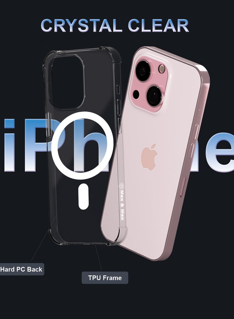 Max & Max iPhone 15 MagSafe Case – Ultra Slim Magnetic Transparent Cover, Scratch-Resistant, Compatible with MagSafe Wireless Charging - Image 2