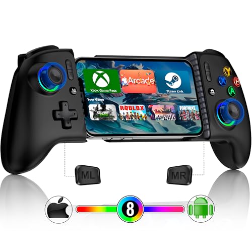 Mocagen Mobile Gaming Controller, MC2 Phone Controller for iPhone/Android/Switch/Oled/Switch 2 with Programmable/Hall Effect Joysticks & Analog Triggers/RGB Light - Image 1