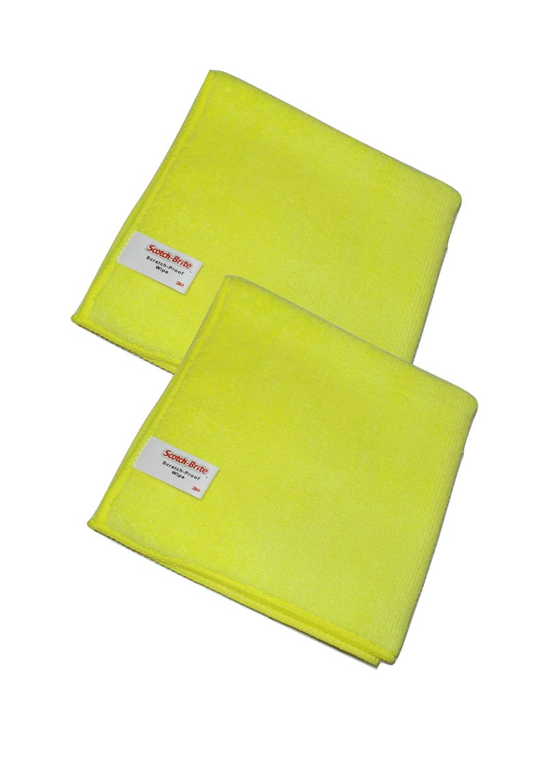 3M Microfiber Cloth (Pack of 2) | Multipurpose Car cleaning Cloth | Streak & Lint Free, 200 GSM - Image 1
