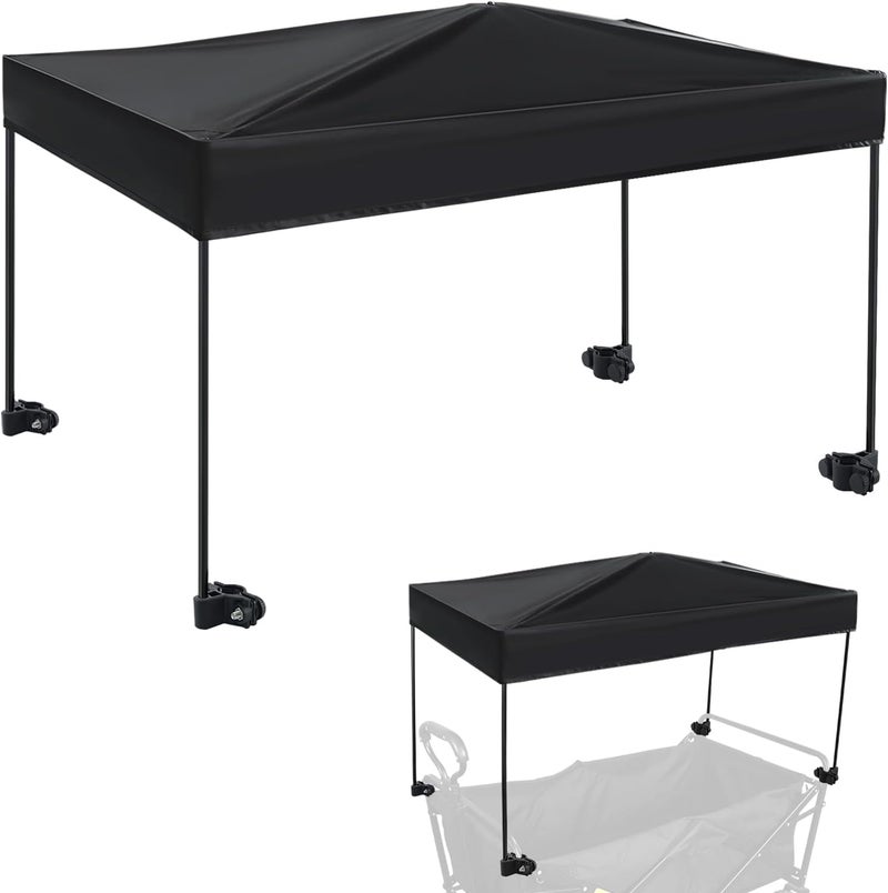 VOONKE Wagon Canopy Cover, Garden Portable Outdoor Push Awning, Stroller Canopy for Garden Wagon, Shopping, Camping, Fits Folded and Collapsible Wagons, 24.4 × 35.4 Inch - Image 1