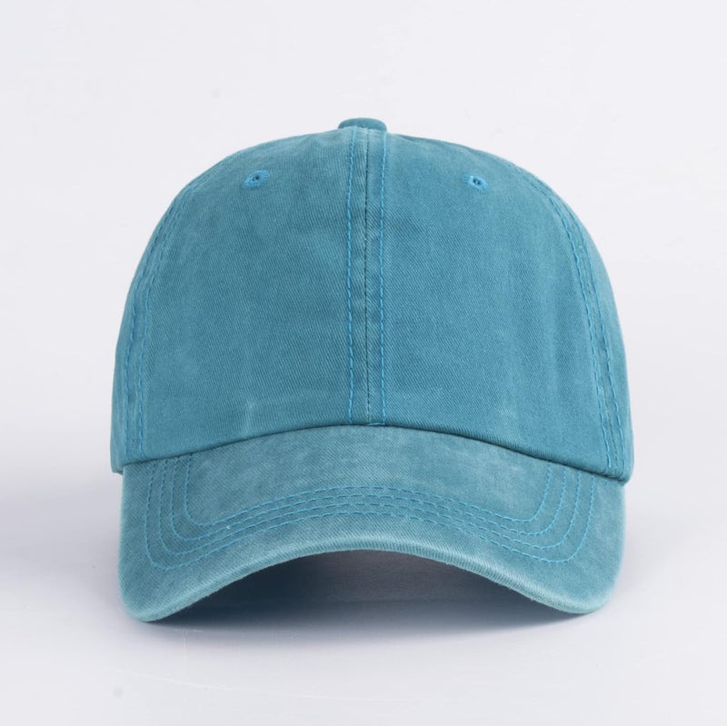 LANGZHEN Unisex Baseball Cap 100% Cotton Fits Men Women Washed Denim Adjustable Dad Hat - Image 5