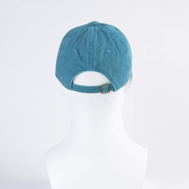 LANGZHEN Unisex Baseball Cap 100% Cotton Fits Men Women Washed Denim Adjustable Dad Hat - Image 3