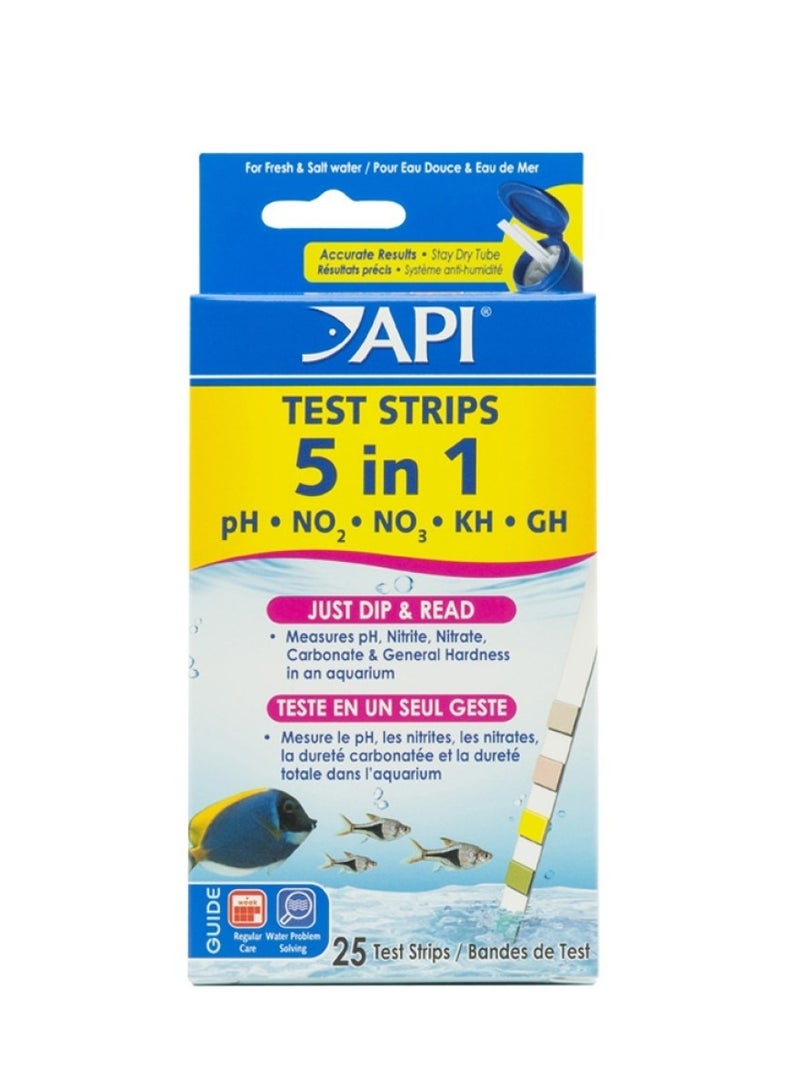 ايه بي آي شرائط اختبار API 5 في 1، 25 قطعة