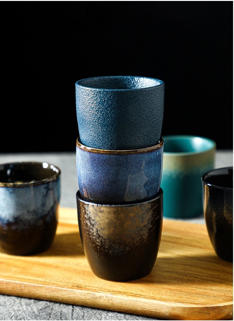 Joshberg Set Of 5 Espresso Coffee Cup Ceramic Teacup Porcelain Tea Cup Set Multicolour 150ml  - Image 5