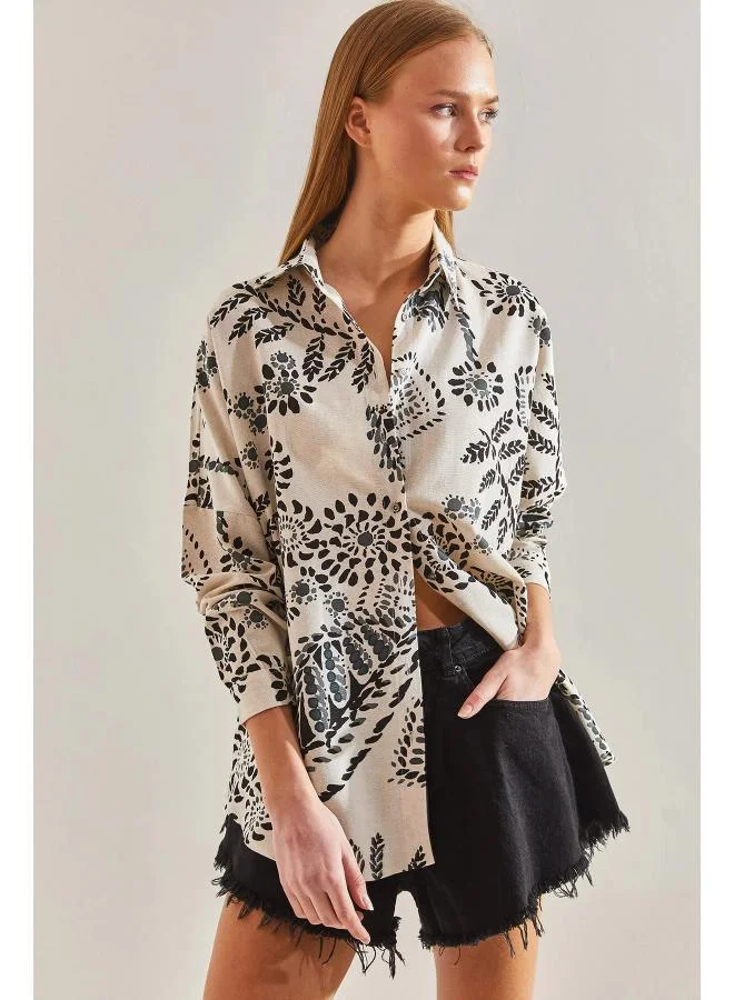 جينجر Monochrom Printed Button Up Shirt