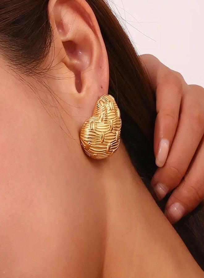AMAAL Heart earrings set for women stylish earinging western Stylish Chunky Golden Dainty Small Huggie Hoop Earrings | Aesthetic Hoops Bali Studs | Korean Fashion Jewellery for Women Girls 179 - Image 2