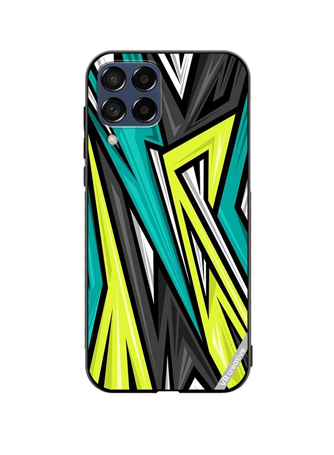 VR CREATIVE Protective Case Cover For Samsung Galaxy M53 Texture Sports Racing Style Vector Design Multicolour - Image 1