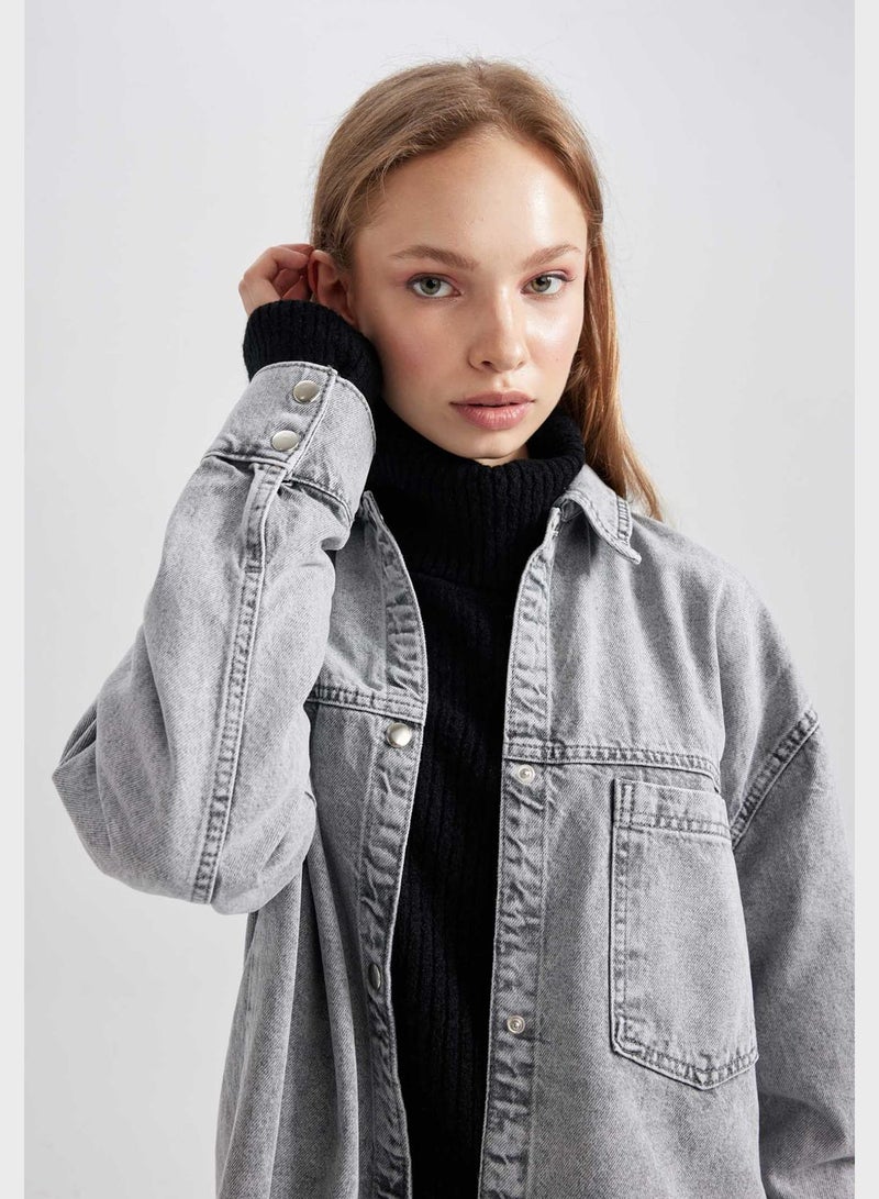 DeFacto Button Detail Denim Jacket - Image 2
