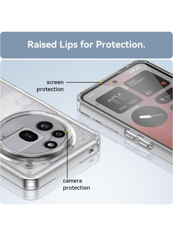 Case Compatible with Nothing Phone 3a Pro, Ultra Thin Phone Case, Anti-Scratch, Transparent Soft TPU + Hard PC, Cover Compatible with Nothing Phone 3a Pro.(Transparent) - Image 3