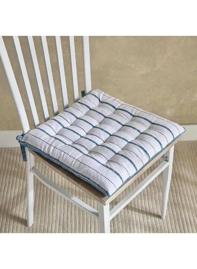 Home Box Home Box Harley Azure Cotton Chair Pad 40 x 40 cm