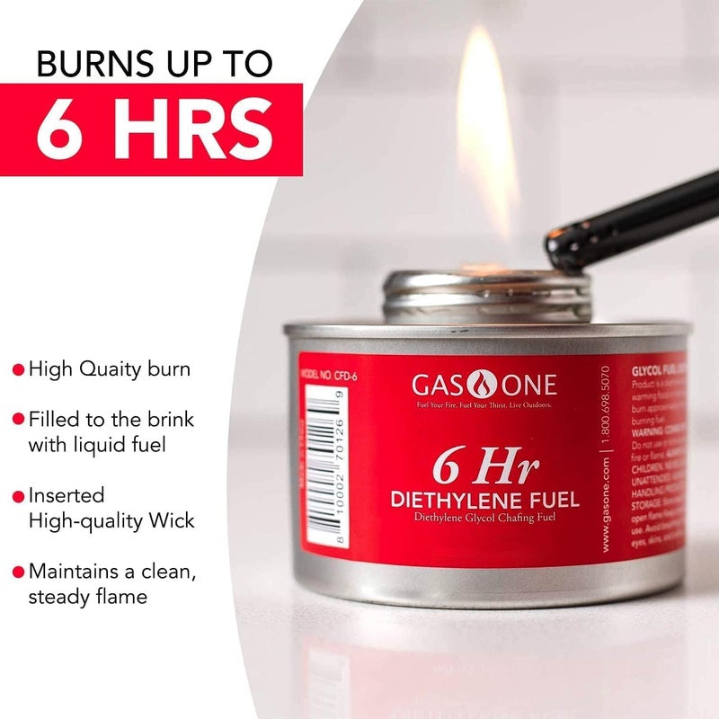 GasOne Gas One 6 Hr Cooking Wick Liquid Safe Fuel for Chafing Dish - Image 4