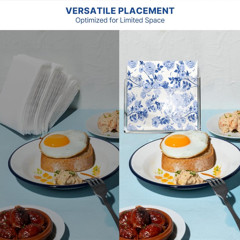 LEVIMETREE Acrylic Napkin Holder  Crystal Clear Square Napkin Holder for Table Vertical Freestanding Paper Napkin Dispenser for Kitchen Dinner Cocktail Restaurant Party Modern Home Dcor - Image 3