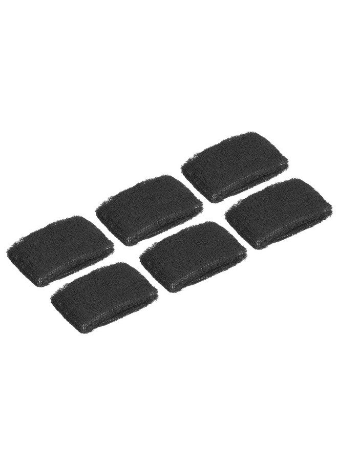 PATIKIL Sports Wristbands 8X5Cm 6 Pack Cotton Terry Cloth Absorbent Sweatband For Tennis Basketball Working Out Athletic Running Orange  - Image 2