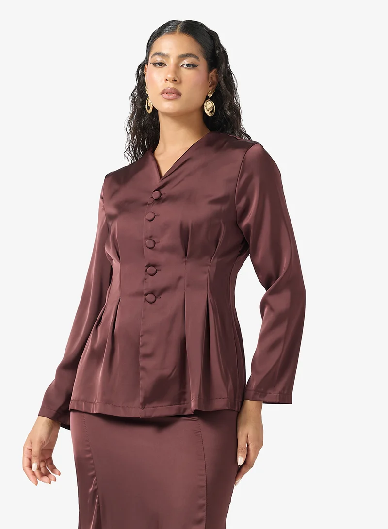 Khizana  Peplum Top & Skirt Set for Women | Best Price UAE