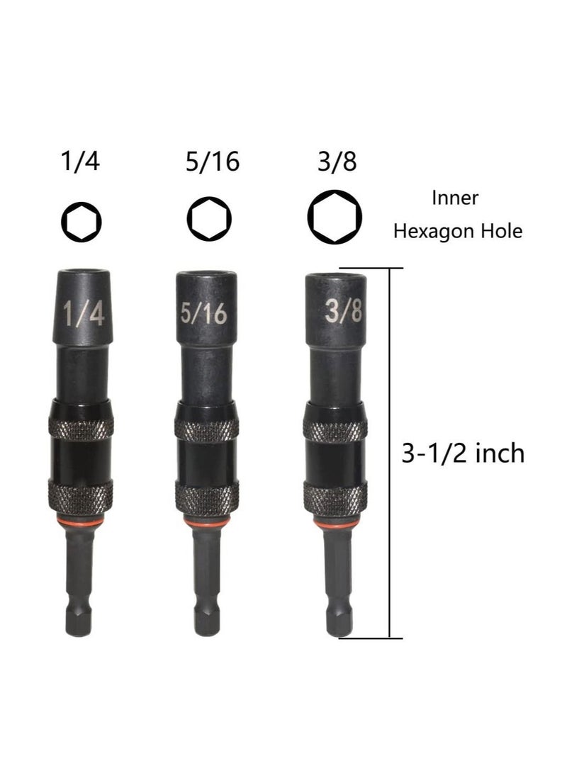 Captaintech Pivot Bit Holder, 3 Pcs Magnetic Swiveling Screwdriver Holder, Flexible Extension Hex Pivoting Bit Tip Holder, Bendable in 20° Angle, for Tight Spaces or Corners - Image 2