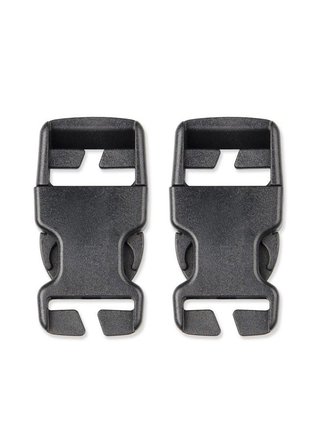 DYZD Multi-Size Plastic Buckle Repair Kit Quick Release Buckles No Sewing Required Buckles for Backpack Bag (25 mm, 2pcs Black) - Image 1