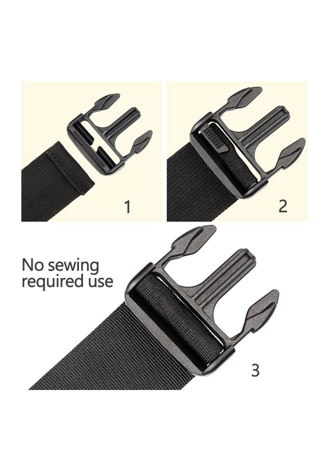 DYZD Multi-Size Plastic Buckle Repair Kit Quick Release Buckles No Sewing Required Buckles for Backpack Bag (25 mm, 2pcs Black) - Image 5