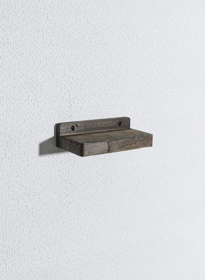 Freezing point Set of 2 Natural Wood 8×4Inch Small Wall Shelf Mini Floating Shelves for Wall Decor Plant Display Collectibles Mounted Kitchen Bathroom Bedroom Corner Decorative Storage Tiny Stand - Image 3